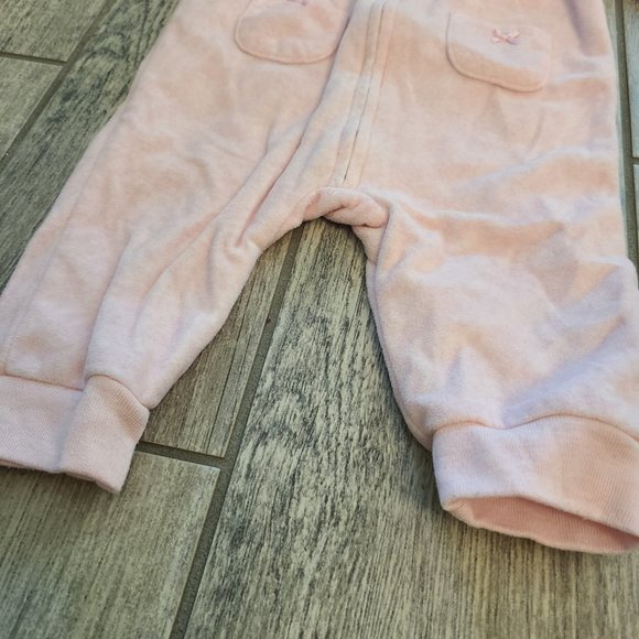 🏷 3/$15 or 5/$20 Carter's baby girl warm zippered pajamas pink floral size 6M - Picture 5 of 8